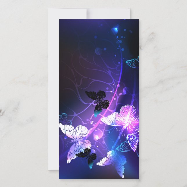 Carte Arrière - plan avec papillons de nuit (Devant)