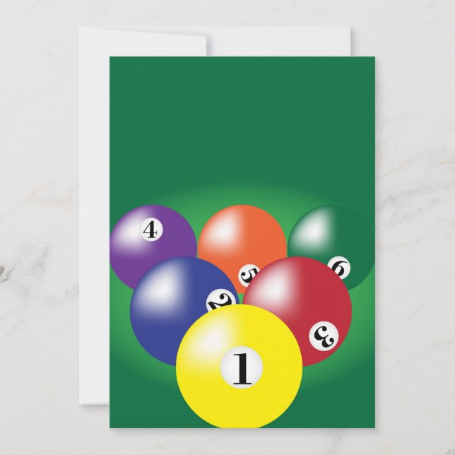 Carte Arrière - plan Billiard (Devant)