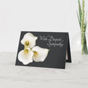 Carte Arrière - plan couleur vive gris Calla Lilies Symp