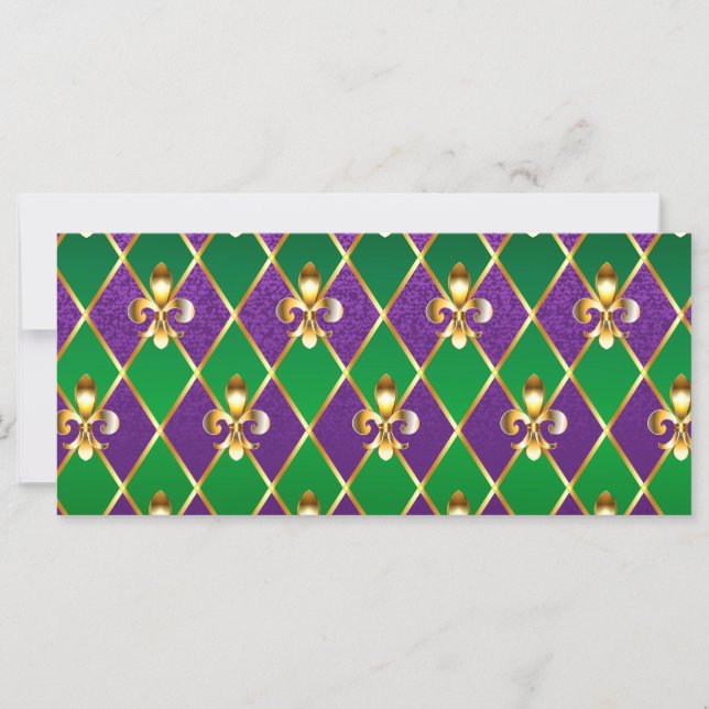 Carte Arrière - plan de bijoux Mardi Gras (Devant)