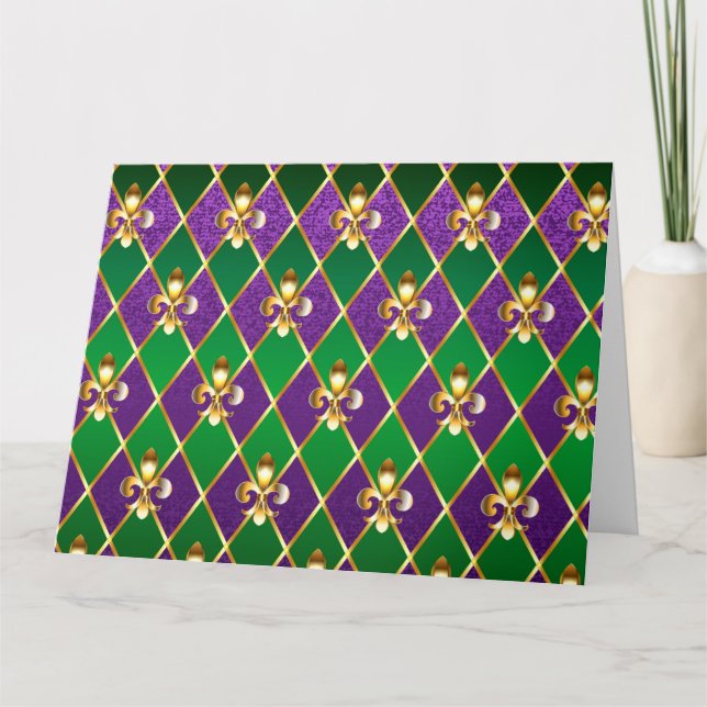 Carte Arrière - plan de bijoux Mardi Gras (Devant)