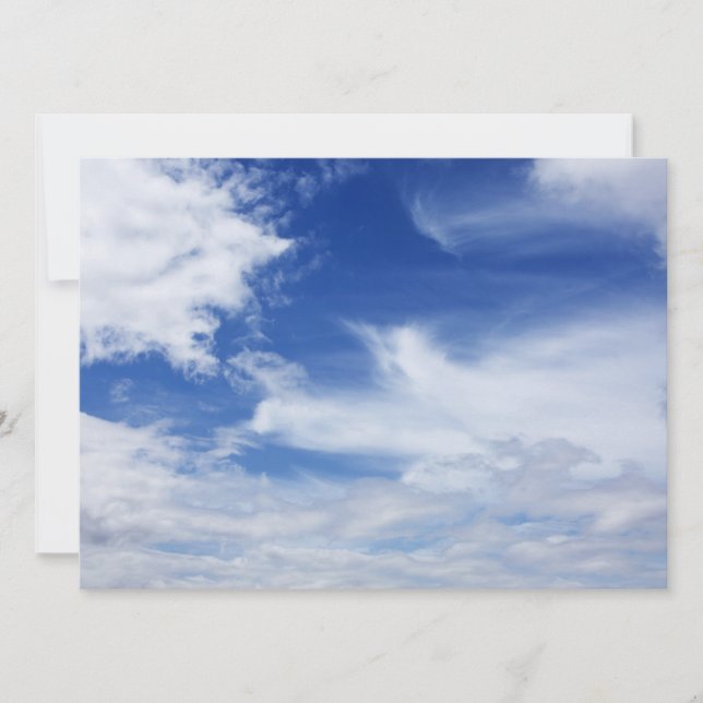 Carte Arrière - plan de nuages blancs Ciel bleu - Custom (Devant)