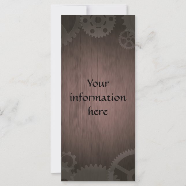 Carte Arrière - plan grungy Steampunk (Devant)