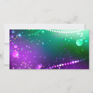Carte Arrière - plan mardi Gras Festive violet