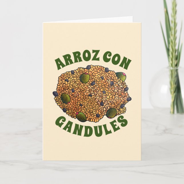 Carte Arroz con Gandules Pois de riz alimentaire portori (Devant)
