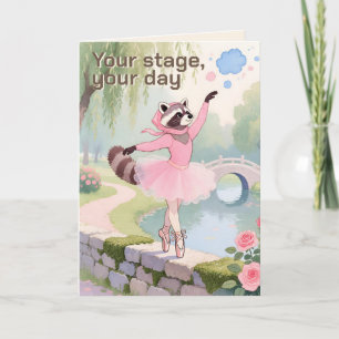 Carte Art à peinture sur fil Anniversaire de ballerine