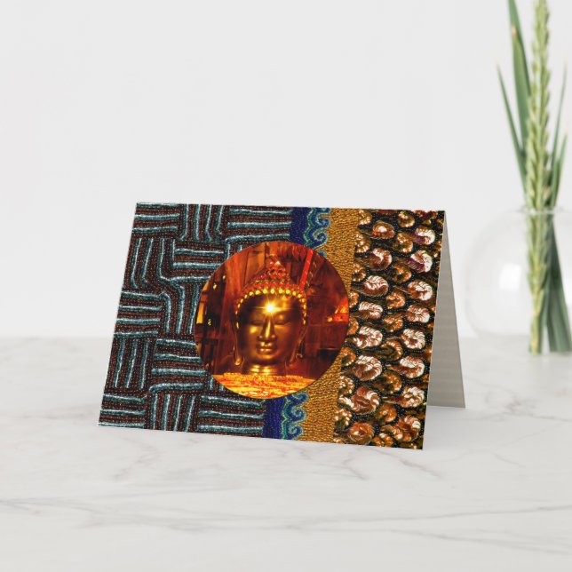Carte Art Anniversaire avec Bouddha (Devant)