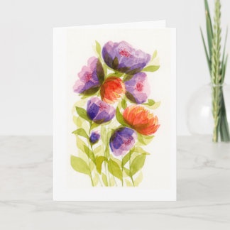 Carte Art botanique aquarelle coloré