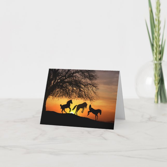 Carte Art Cheval Fun Note (Devant)