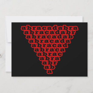 Carte Art classique vintage gravure Abracadabra