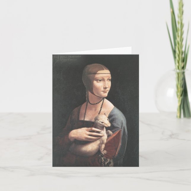 Carte Art Dama con ermellino Da Vinci (Devant)