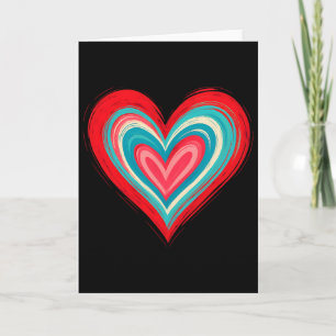 Carte Art d'amour de la Saint-Valentin au cœur peint abs