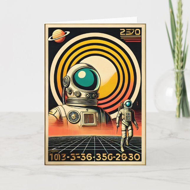 Carte Art d'atterrissage des astronautes du milieu du si (Devant)