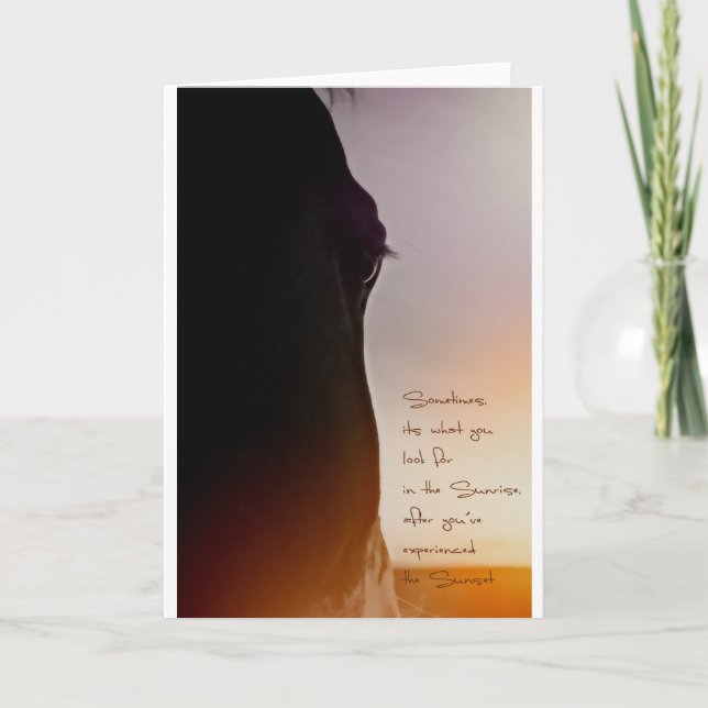 Carte Art de cheval et citation de inspiration (Devant)