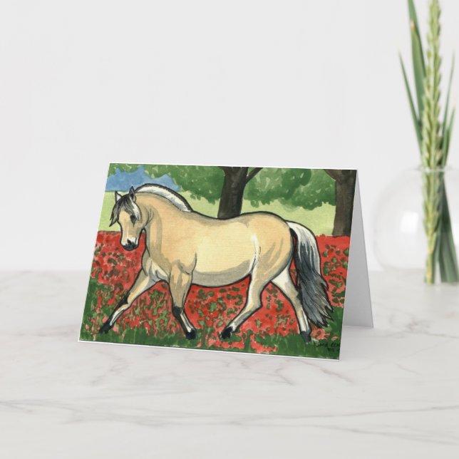 Carte ART de CHEVAL norvégien de fjord (Devant)