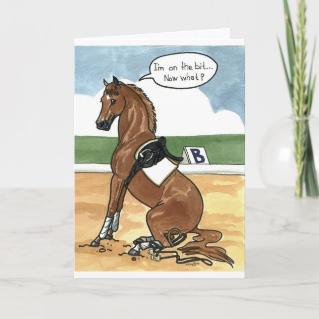 Carte Art de cheval SUR LE PEU maintenant ce qui (Devant)