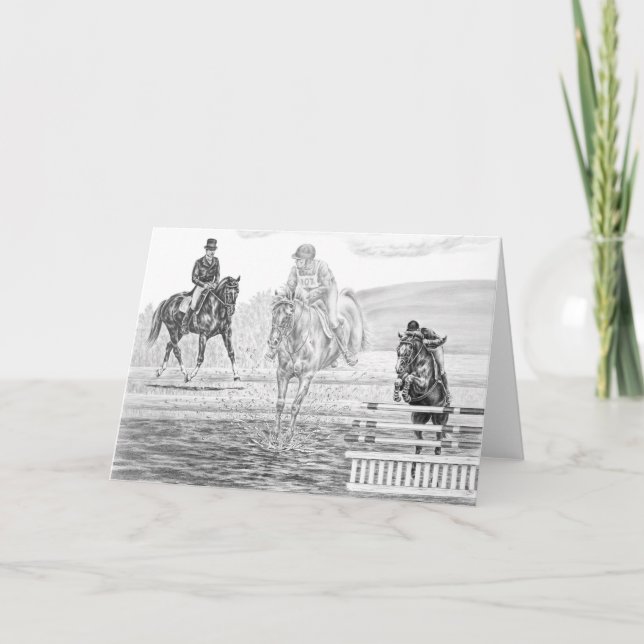 Carte Art de concours complet de formation combinée par (Devant)