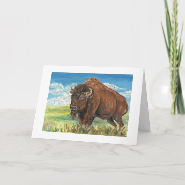 Carte Art de faune de bison américain de Buffalo de (Devant)
