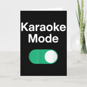 Carte Art de karaoke drôle pour hommes femmes chanteur d