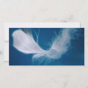 Carte Art de la plume blanche - symbole de pureté et d'i