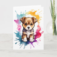 Art de léclaboussure aquarelle chiot peinture écla