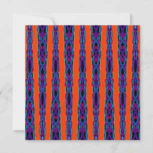 Carte Art de ligne de ruban duel miroir moderne abstrait
