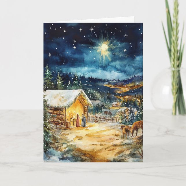 Carte Art de Noël paisible (Devant)
