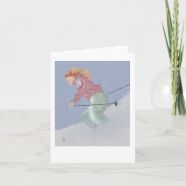 Carte Art de Skier Femme (Devant)
