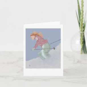 Carte Art de Skier Femme