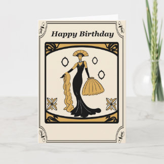 Carte Art Déco Anniversaire