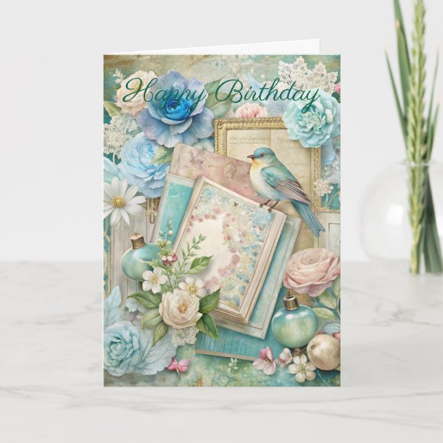 Carte Art Déco Anniversaire (Devant)