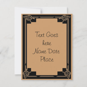 Carte Art Deco Frame