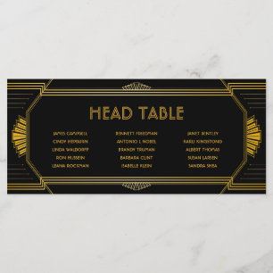Carte Art Déco Gatsby Mariage Head Table
