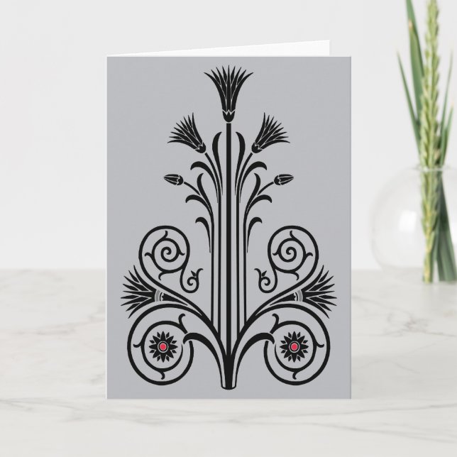 Carte Art Déco Lotus (égyptien) (Devant)