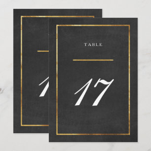 Carte Art déco moderne Gold & Black Table No.