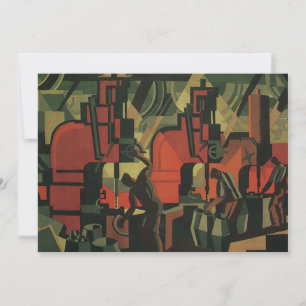 Carte Art Déco Vintage Industrie Manufacturière Industri