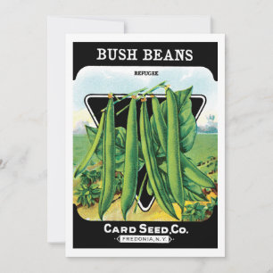 Carte Art d'étiquette de pochette de graines vintage, lé