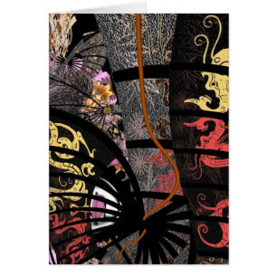 Carte Art Dragon de Combat Asiatique