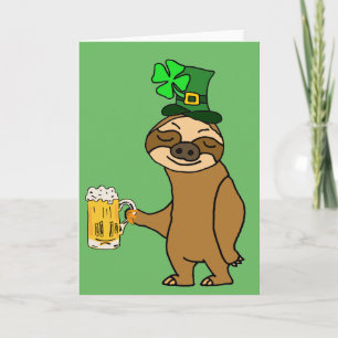 Carte Art du jour de St Patrick potable de bière de