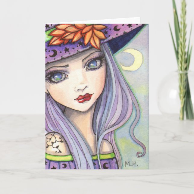 Carte Art Imaginaire de sorcière violette (Devant)