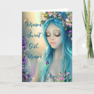 Carte Art Imaginaire Ethéal   Belle Fée Bleue