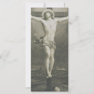 Carte Art minimaliste de la Crucifixion Monomatique