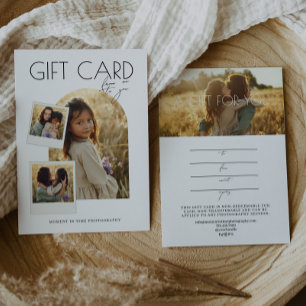 Carte Art moderne photo certificat cadeau photo