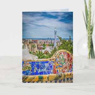 Carte Art moderne photographique unique de Barcelone