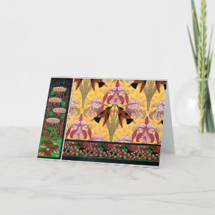 Carte Art nouveau colibri fleur verneuil art
