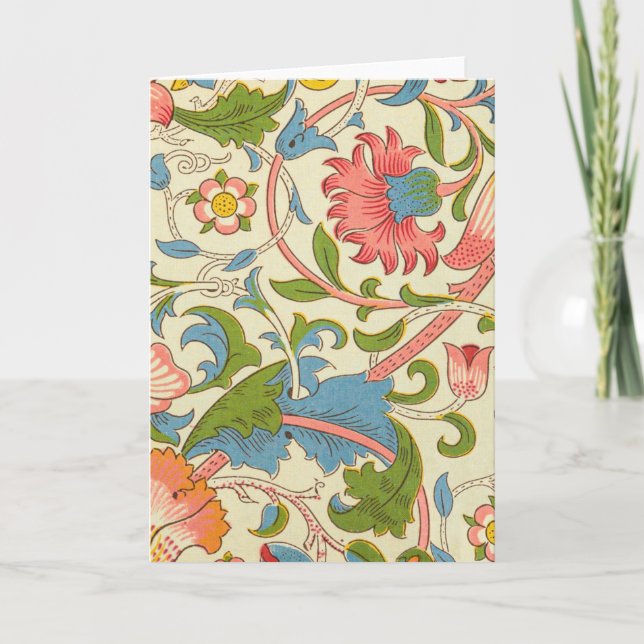 Carte Art nouveau lodden pattern - William Morris (Devant)