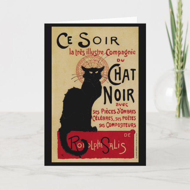 Carte Art Nouveau vintage, Ce Soir Conversation Noir Cha (Devant)