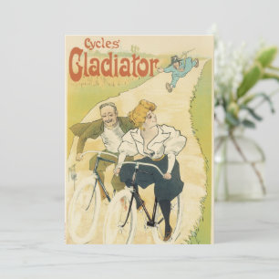 Carte Art Nouveau vintage, Vélos Gladiateur Cycles