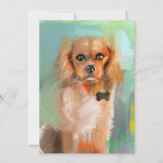 Carte Art numérique Cocker-Spaniel par Shelley