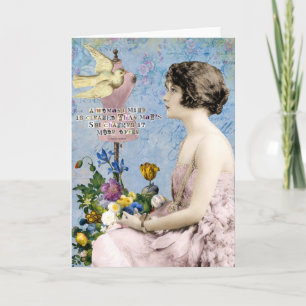 Carte Art numérique de citation de l'esprit de la femme